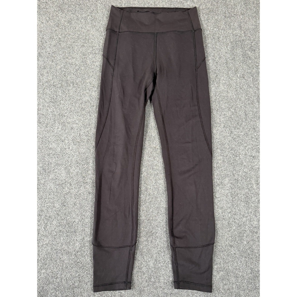 Lululemon Leggings Womens 6 Black In Movement 7/8 Tight Everlux 25" Yoga Gym